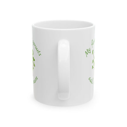 Ceramic Mug, Sprout Mom Coffee Cup, Mother's Day Gift, Plant Lover Tea Mug, Gardening Gift, Funny Mom Mug, Gift for Her