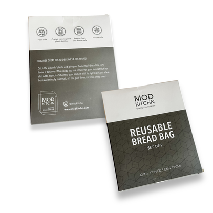 Mod Kitchn reusable bread bag packaging on a white background